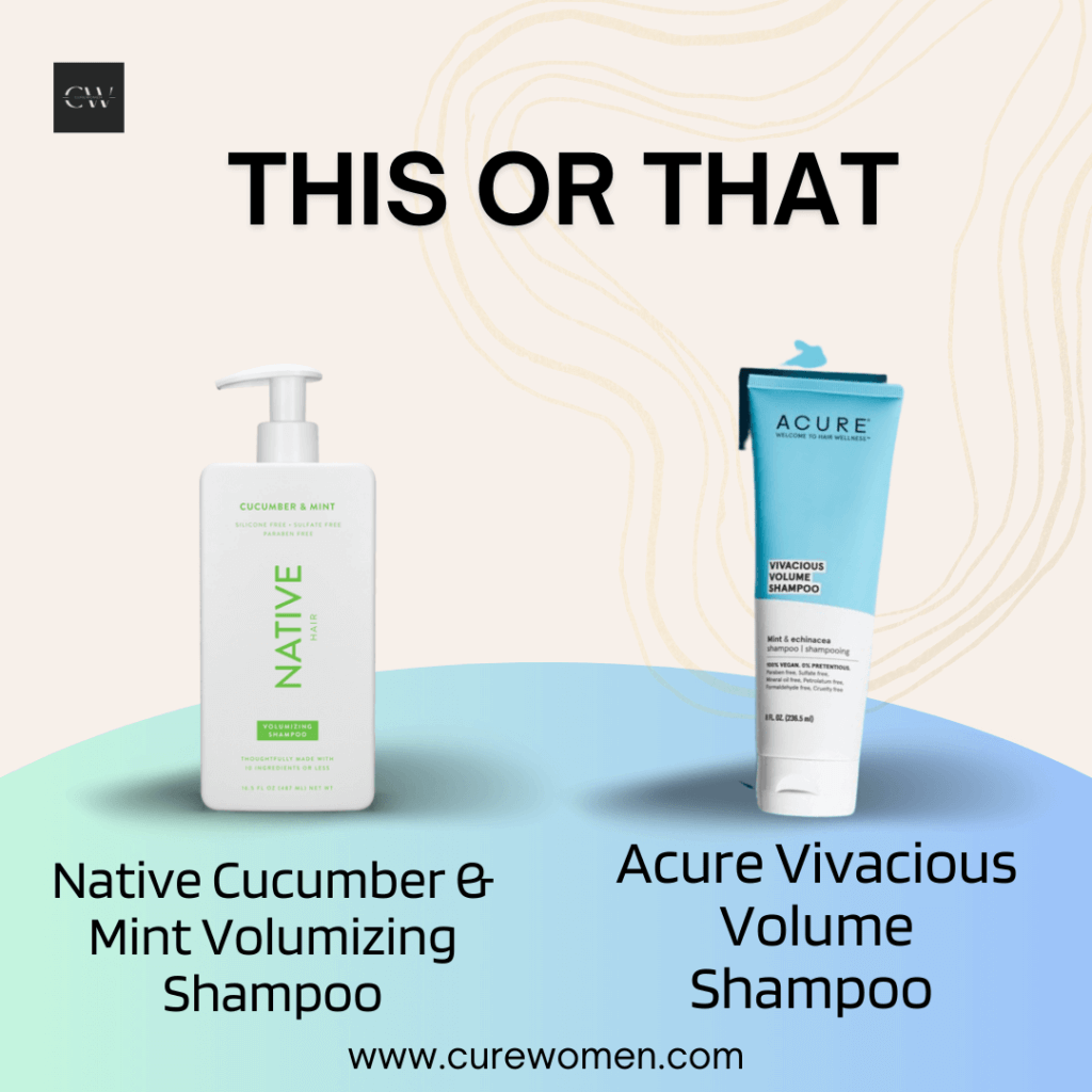 Native Cucumber & Mint Volumizing Shampoo vs. Acure Vivacious Volume Shampoo 
