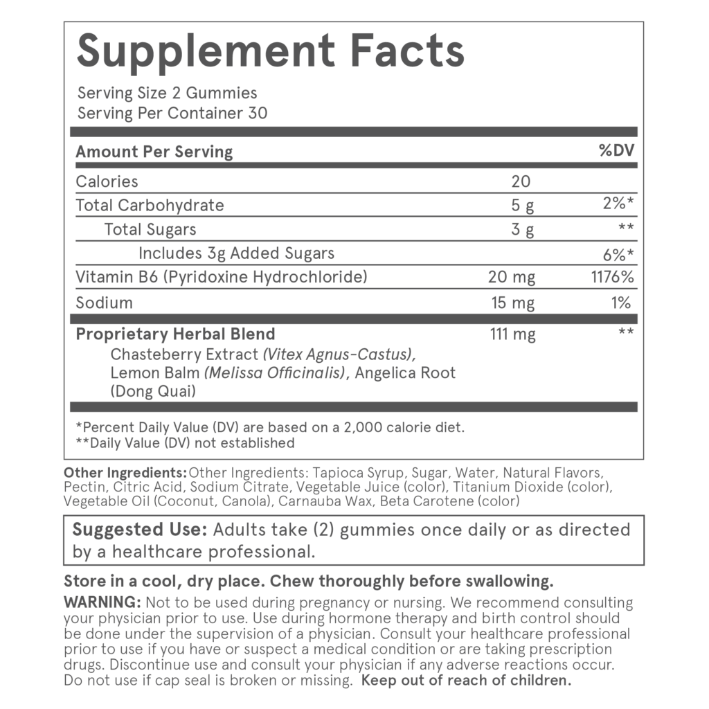 Flo pms vitamin gummies ingredients 