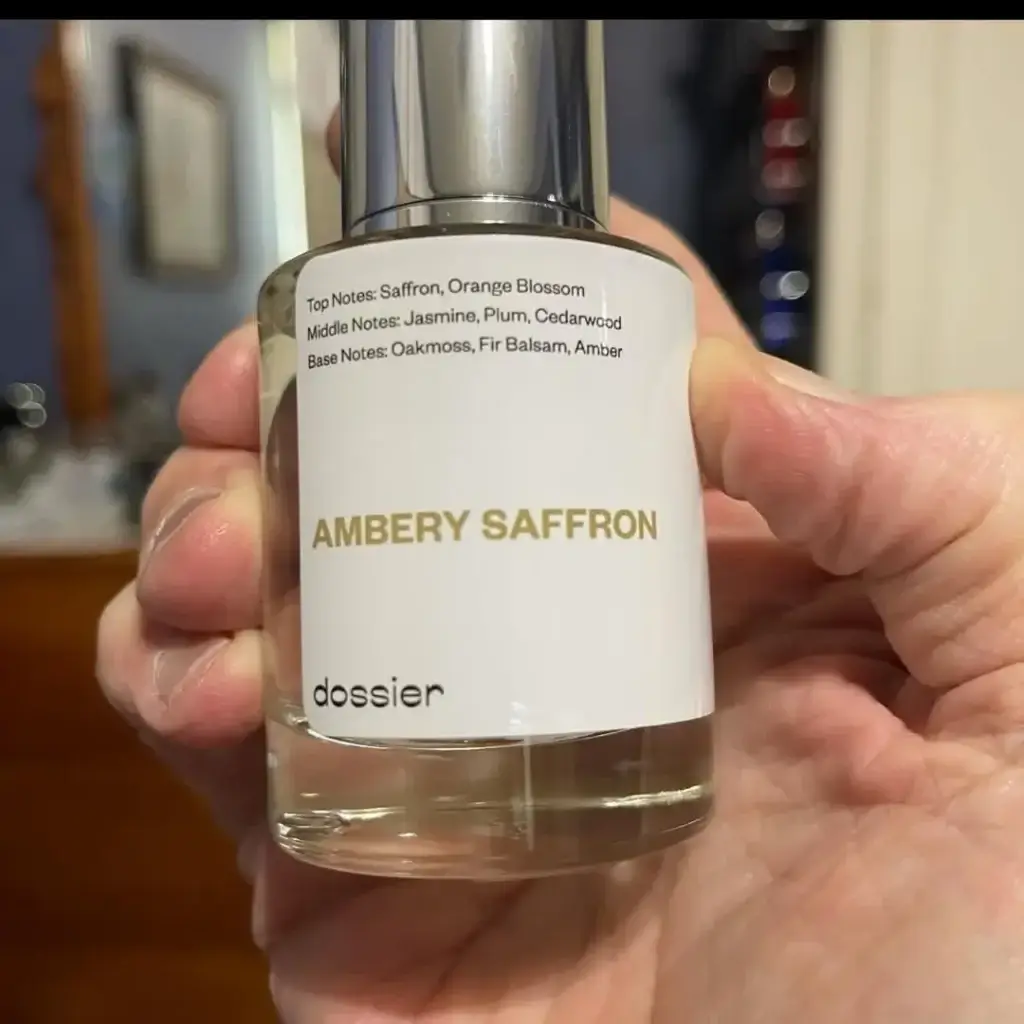 Dossier ambery saffron perfume review 