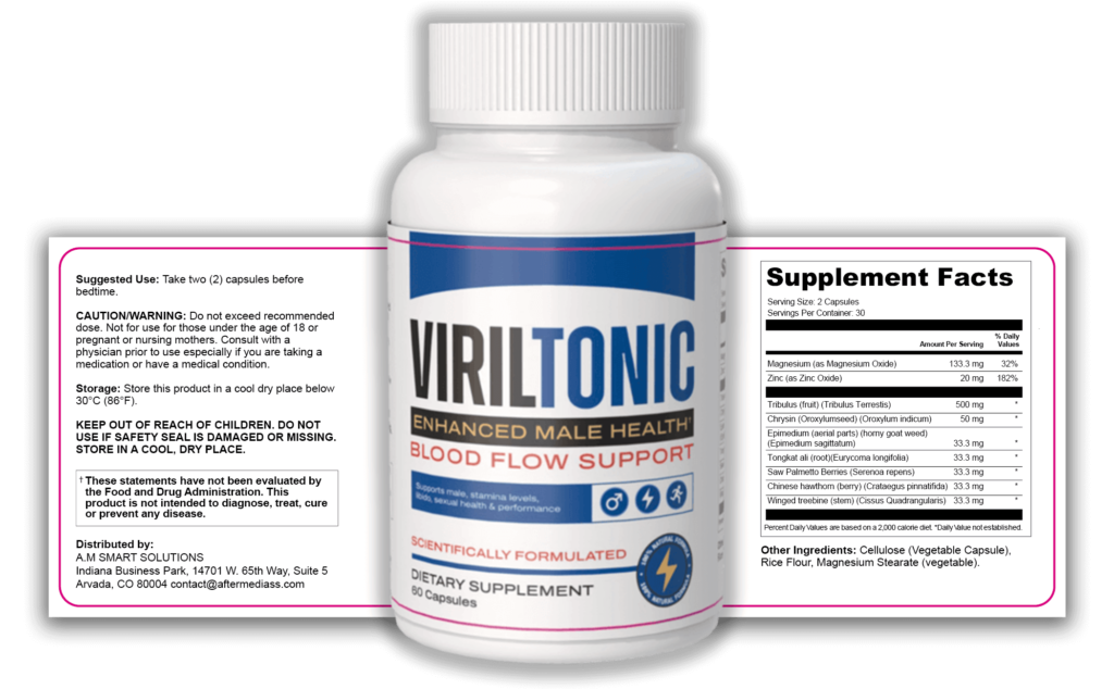 VirilTonic Men's Health Supplement ingredients and Supplement Facts